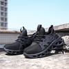 Men Indestructible Steel Toe Shoes  Fashion Non-slip Roofing Shoes Anti Piercing Safety Work Shoe Black Protective Boots