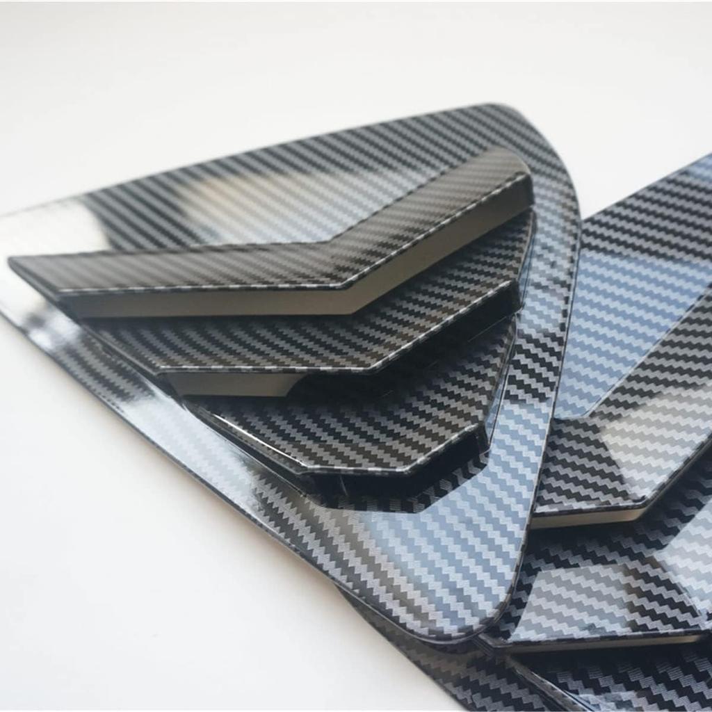New 2pcs Racing Side Rear Quarter Window Louvers for Nissan Altima 2013-2018 (Carbon Fiber Style)