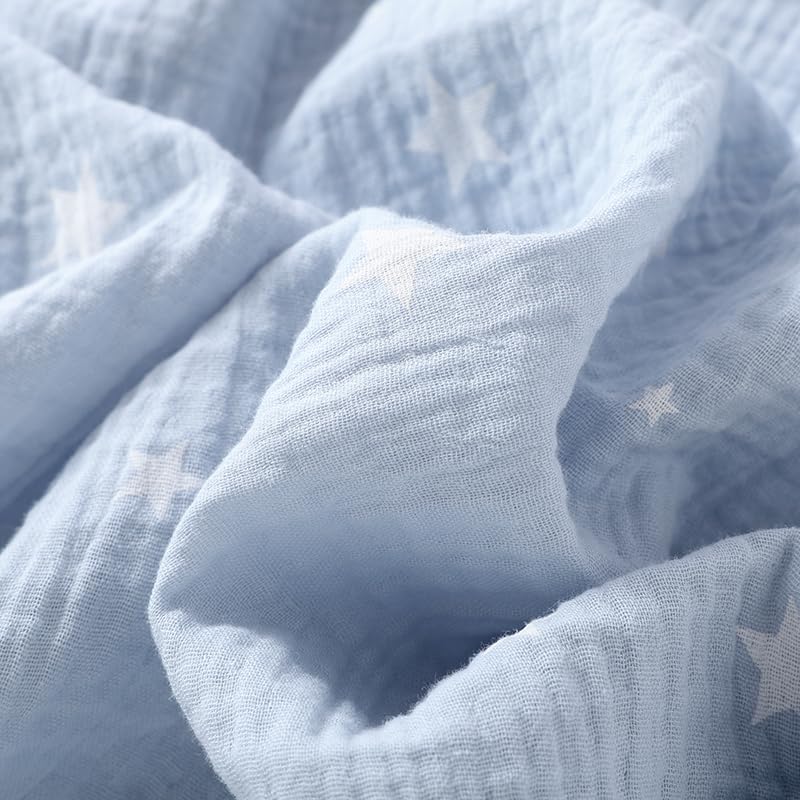 Yume Piżama Piżama Podwójna Gaza Odzież Domowa dla Dzieci Dzieci Długi Rękaw Bawełna Bawełna Marshmallow Bielizna Nocna Pasująca dla Braci i Sióstr Całkowicie Rozpinana