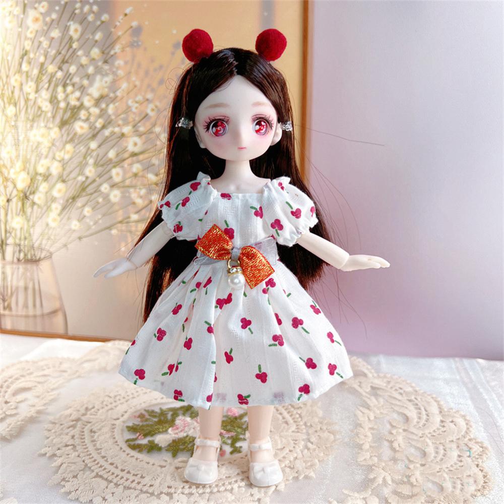 3D Eyes BJD Doll with Clothes Removable Joints Doll Simulated Eye Hinge Doll  Kids Toy