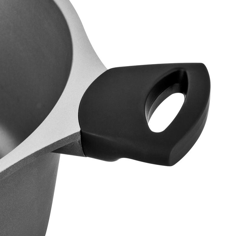 Aluminiumguss-Schmortopf Antihaftbeschichtet 28cm 6.5l Deckel Temperiertes Glas und Silikon Tfi Chambord Durand Dupont