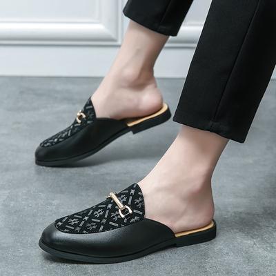 New Men Half Slippers Loafers Casual Summer Leather Male Moccasins Classic Breathable Soft Slip On Driving Shoes