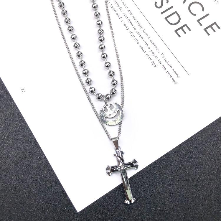 Internet celebrity FF Fengfan same necklace, retro fashion trendy cool hip hop dancing men's and women's sweater chain, street shot versatile
