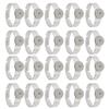 20pcs Stainless Steel Blank Ring Adjustable Design Flat Base Stainless Steel Ring Round Pad 8mm Adjustable Ring Jewelry Making