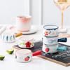 Mini Ceramic Milk Cup Creamer Jug Multifunctional Seasoning Dish Small Ceramic Coffee Milk Pitcher Vinegar Sauce Cup With Handle