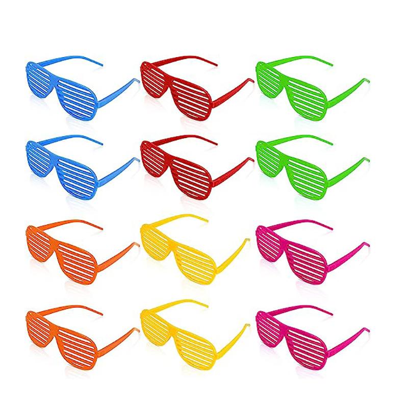 10Pcs Glow In Dark Party Glasses Neon Colorful Fluorescent Eyeglasses for Bar Pub Theme Event Supplies Random Color