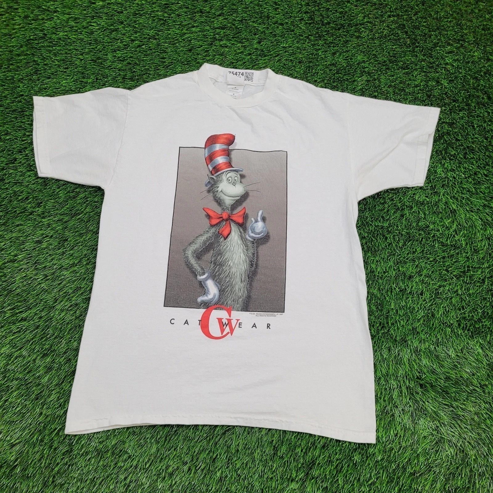 

Vintage 1997 Cat in the Hat Shirt Medium 20x27 Dr-Suess USA M
