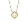 Four-Leaf Clover Diamond-Inlaid Necklace - Elegant, Simple, Versatile Clavicle Chain Design