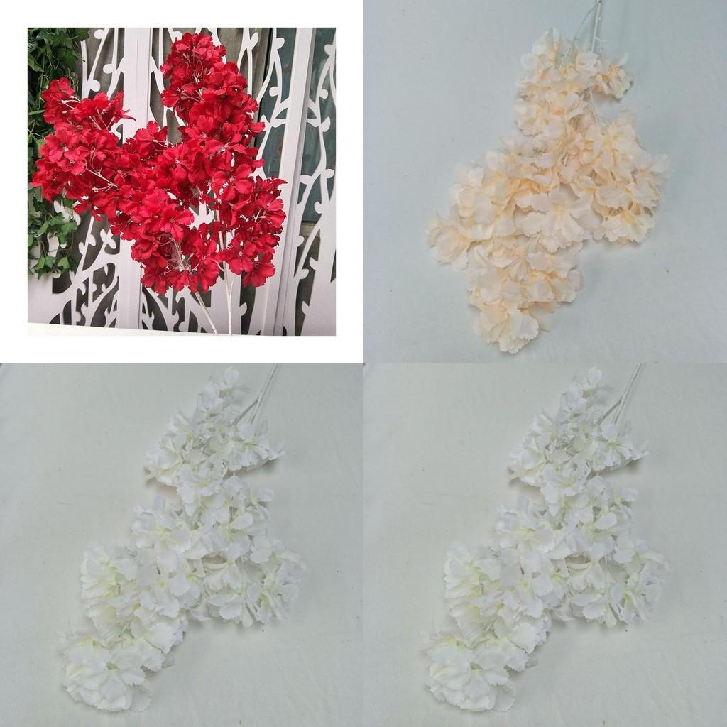 Silk Cherry Blossom Garland With Snow Finish For Party And Photography Backgrounds