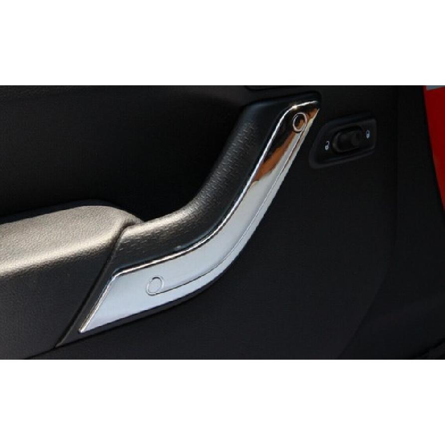 For Jeep Wrangler JK 2DR 2011-2017 Bright Chrome Inner Door Handle Strip Trim