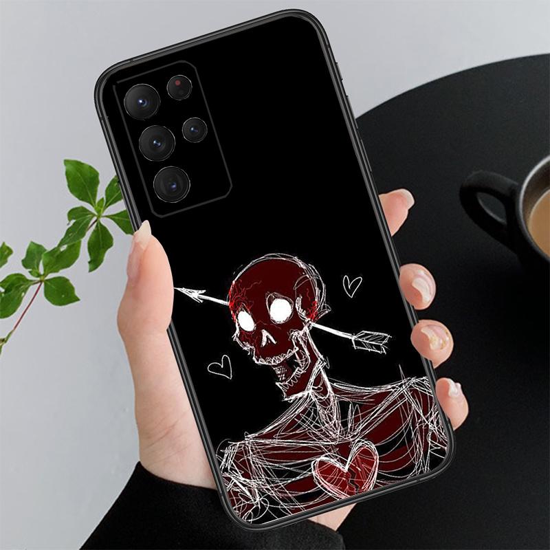 Phone Case For Samsung A55 A16 A56 A36 A35 A15 A53 A54 A33 A34 A25 A05S A52 A52S A14 A26 A71 Skeleton Art