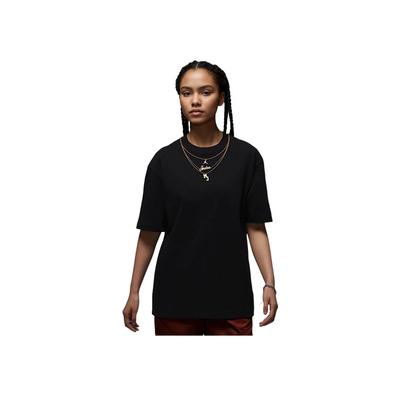 Logo Letter Round Neck Loose Short Sleeve Breathable T-Shirt Women Tops Black IH0834010
