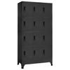 Vidaxl Lockable Cabinet, Anthracite, 90X45X180 Cm, Steel