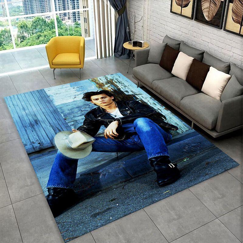 Fashion Johnny Depp Star Carpet Rug for Playroom Bedroom Living Room Sofa Home Decor,kid Game Area Rug Non-slip Floor Mat Gift