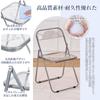 VECELO Folding Fully for Seat Height Weight Capacity Clear Chair, Transparent, Foldable, Lightweight, Portable, Assembled, Meetings, Work, Events,