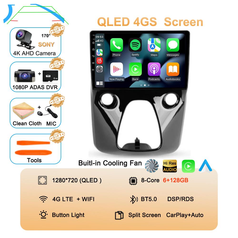 Android 14 Car Radio For Peugeot 108 For Toyota Aygo B40 2014-2021 Multimedia Video Player Navigation Stereo GPS 2din 2 Din DSP