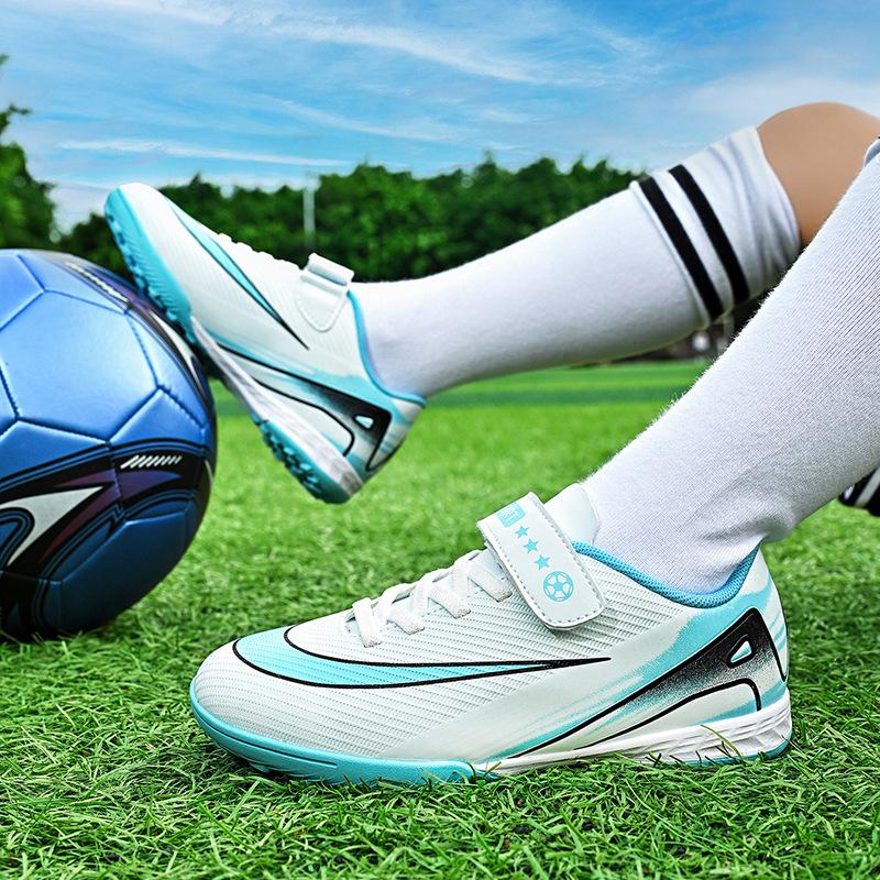 

Новые нескользящие бутсы с шипами для взрослых, мужские и женские профессиональные тренировочные детские спортивные туфли с низким верхом, молодежные спортивные туфли 38 белый