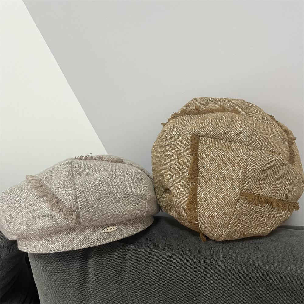New British Retro Fringed Beret Children Go Shopping In Spring and Autumn, Showing Their Faces Small Literary and Versatile Painter Hat
