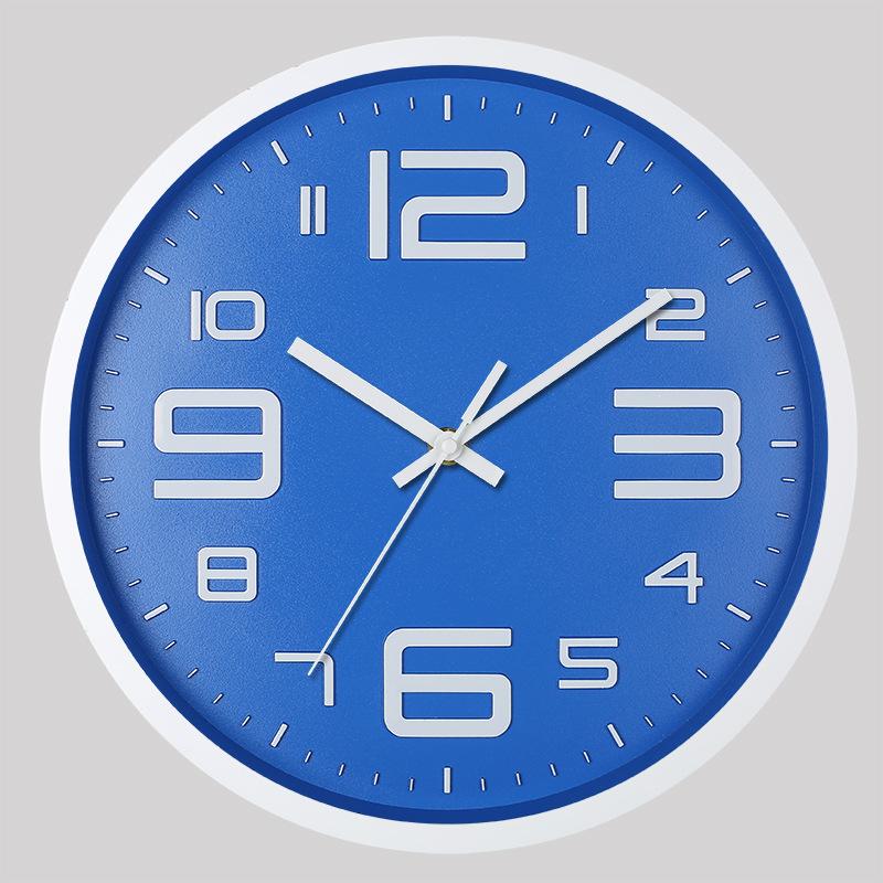 12 Inch 30CM Silent Wall Clock, Creative and Fashionable, Three-dimensional Digital Minimalist Clock for Home Living Room