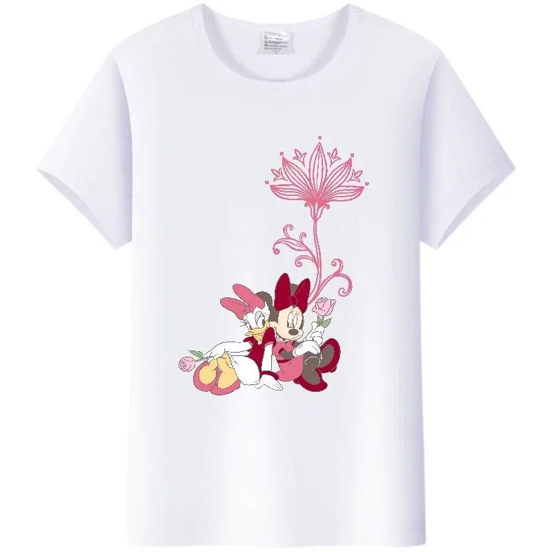 Fashion Blouses Cartoon Mickey Mouse Minnie Friend Printed Family T-Shirts Tshirt Harajuku 90S Tops Gift Unisex