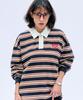 Biteoseljeu Union Stripe Collared Tee - Navy
