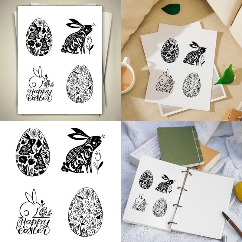 Easter Rabbit Clear Silicone Stamp for DIY Invitation Card Scrapbooking Paper Craft Rubber Stamp Handmade Journaling