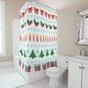 TU Weihnachtsdusche Vorhang Festliche Feiertagsdekoration Wasserdichtes Badezimmer Set Weihnachten Muster Hintergrund