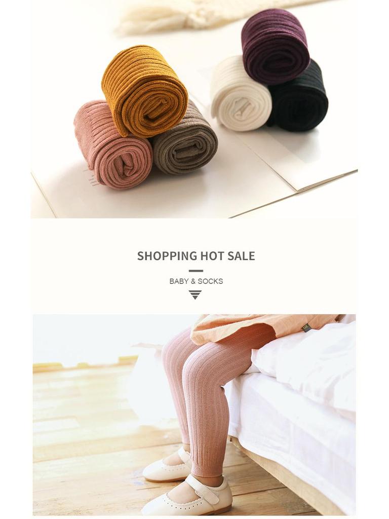 Korean Style Children's Candy Color Tights – Spring & Autumn Baby Leggings