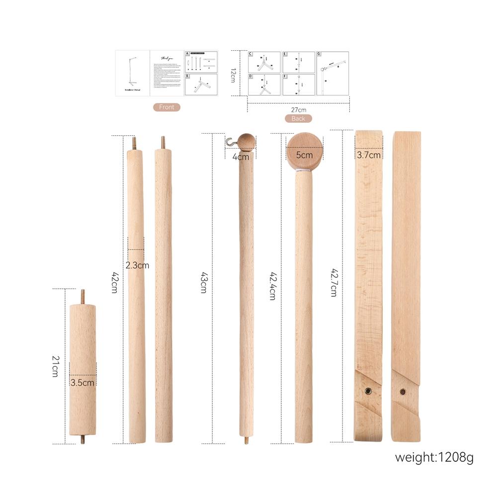 Bed Bell Standing Bracket Baby Rattle Toy 0-12 Months Toys Wooden Mobile Bed Bellbracket Newborn Bed Bell Hanging Holder Bracket