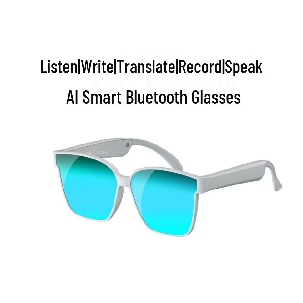 Ochelari Bluetooth Inteligenti AI: Căști wireless cu traducere în timp real în peste 100 de limbi, redare muzică și funcționalitate de apelare.