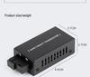 100 Megabit Mini Single-Mode Fiber Optic Transceiver, 1 Fiber, 1 Electrical, SC Port-A, Gigabit, Single-Fiber Pair
