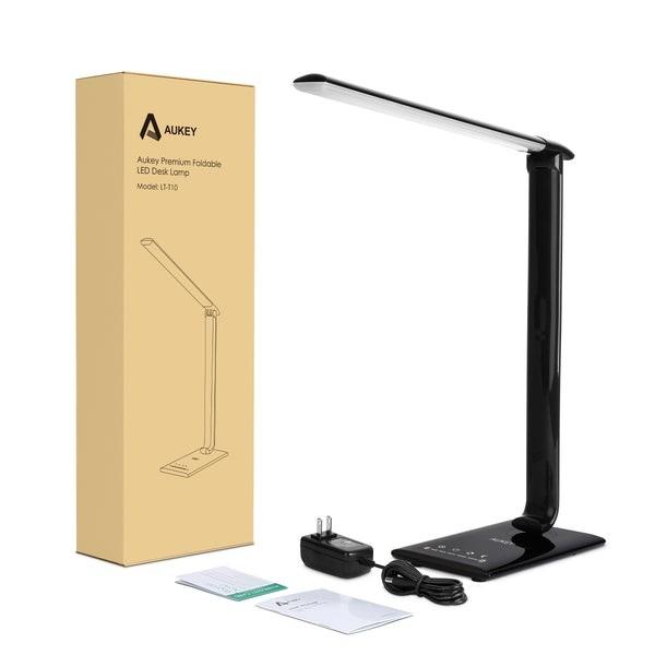 T-T10 Black touch LED desk lamp | 12W | 3000-6500K | 7 dimming levels | 5 lighting modes