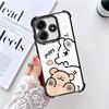 Kawaii Line Puppy Cute Soft Phone Case For Xiaomi Redmi Note 14 15 Pro Plus 13 12 11S 11T 5G 10 9S 9 Plating Anti-Fall Fundas