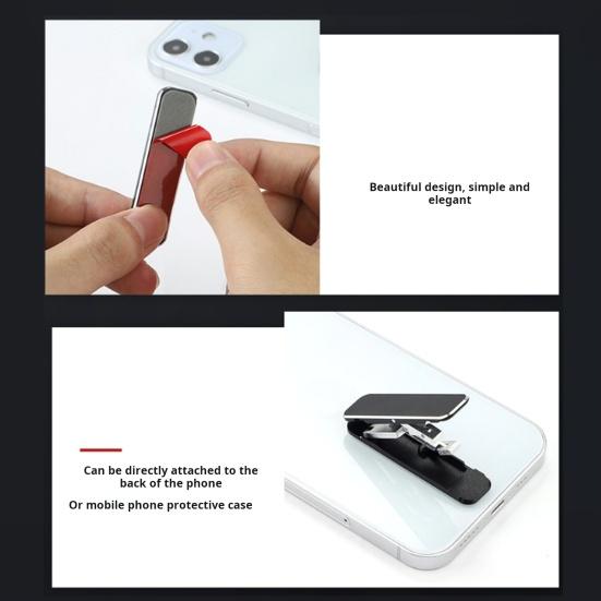 Mini skládací držák na mobilní telefon Stojan s nastavitelným úhlem trojúhelníková podpěra Vodotěsný Kapesní tenký design Držák na telefon bez použití rukou pro každodenní použití