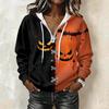 Women's Halloween Printed Long Sleeve Hoodie Drawstring Pullover Sweatshirt