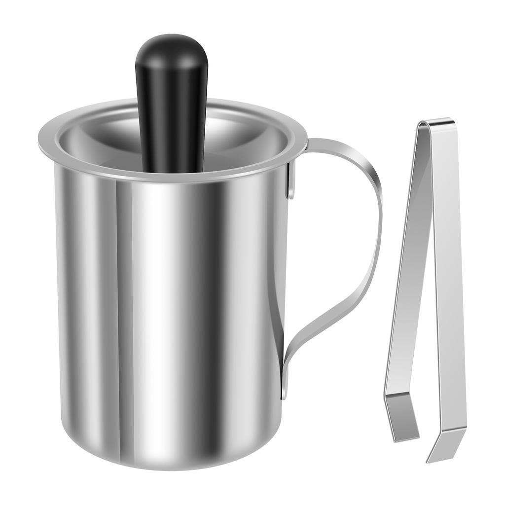 Stainless Steel Basting Pot Sauce Basting Oil Pot with Brush 500ML Oil Storage Pot Sauce Storage Jar for BBQ Kitchen Accessories