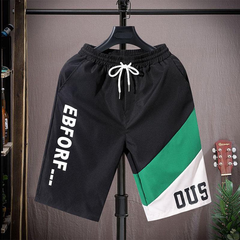 

Мужские летние шорты с пятью точками, тонкие повседневные спортивные шорты большого размера, студенческие трендовые контрастные цвета, верхняя одежда, шорты M