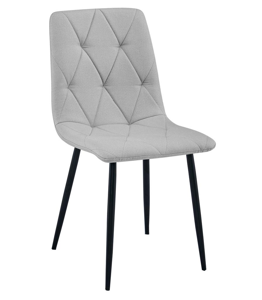 Libra Chair - Light Gray Fabric / Black Legs X 4