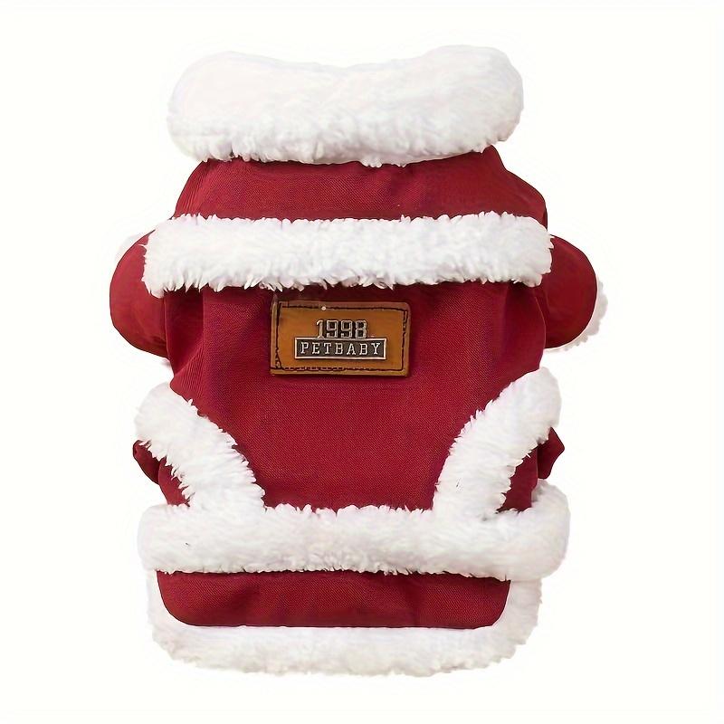

Warm Pet Sweater Thickened Warm Dog Sweater Pet Clothes Vest Luxury Autumn Winter Puppy Coat Chihuahua French Bulldog Clothing XS красный