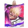 Comfort BLUEs LOCKs Shidou Ryuusei  Blanket Stuff Sofa Decorative  Throws And Blankets Warm Coral Fleece Plush for Couch