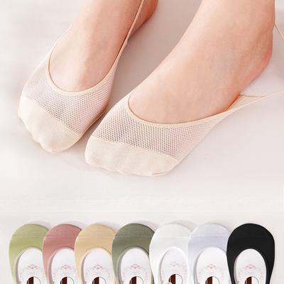 Spring and Summer Mesh Half Palm Socks Thin Sponge Cushion Garter Socks Invisible Non-slip Socks