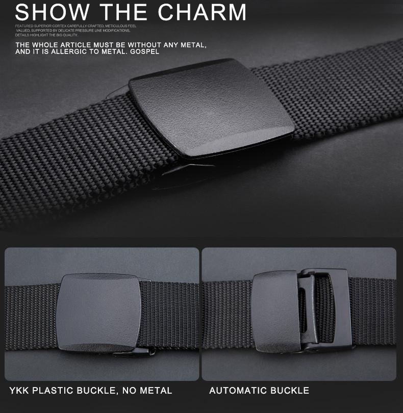 Men Tactical Belt In Black Quick Release Automatic Buckle Durable Nylon Perfect for Sports Casual Wear 120cm Unisex Army Tactical Waist Belt