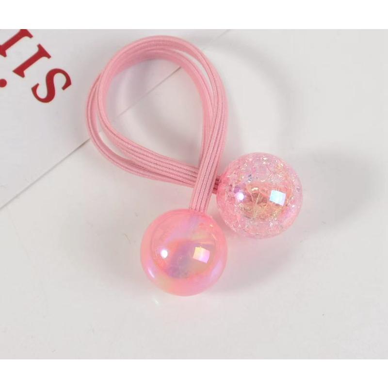 2 Stück. Dopamin-Haargummis in Candy-Farben: Hochelastische Doppelt-Explosionsbälle, Nicht-schädigendes Haar-Accessoire für Frauen