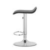 FORT stool - black eco-leather / chrome base