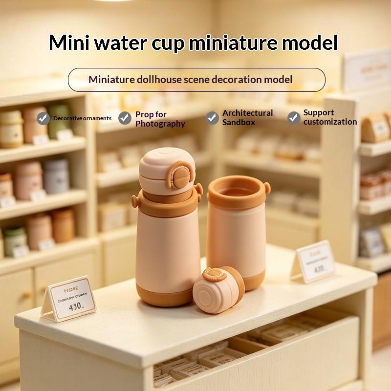 1 Pcs Mini Dollhouse Water Cup/Bottle Scene Ornament Pretend Play Kitchen Doll Accessories Girl Toy