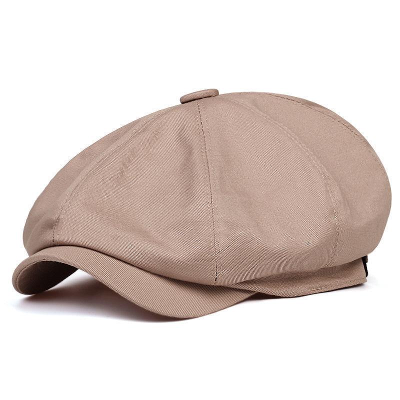 Retro Spring and Autumn Casual Trendy British Octagonal Hat Men's Cap Beret Men's Trend Female Newsboy Hat