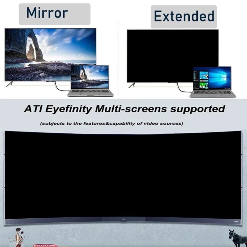 4K 60Hz Video Cable Fast Speed Braided with Male To Male Extension Connectors for Computer Graphics