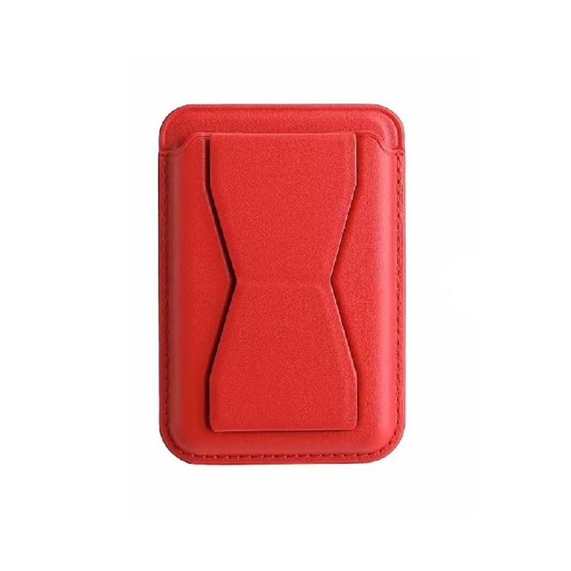 Universal Mobile Phone Stand Pu Leather Magnetic Wallet Case For Magsafe Magnetic Card Holder Pocket Cover With Bracket Card Bag