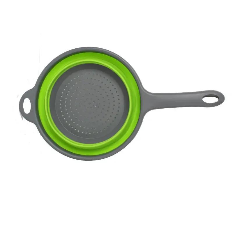 

Складной силиконовый дуршлаг для мытья фруктов и овощей, корзина для мытья овощей, сито с ручкой, складной дуршлаг, кухонные принадлежности