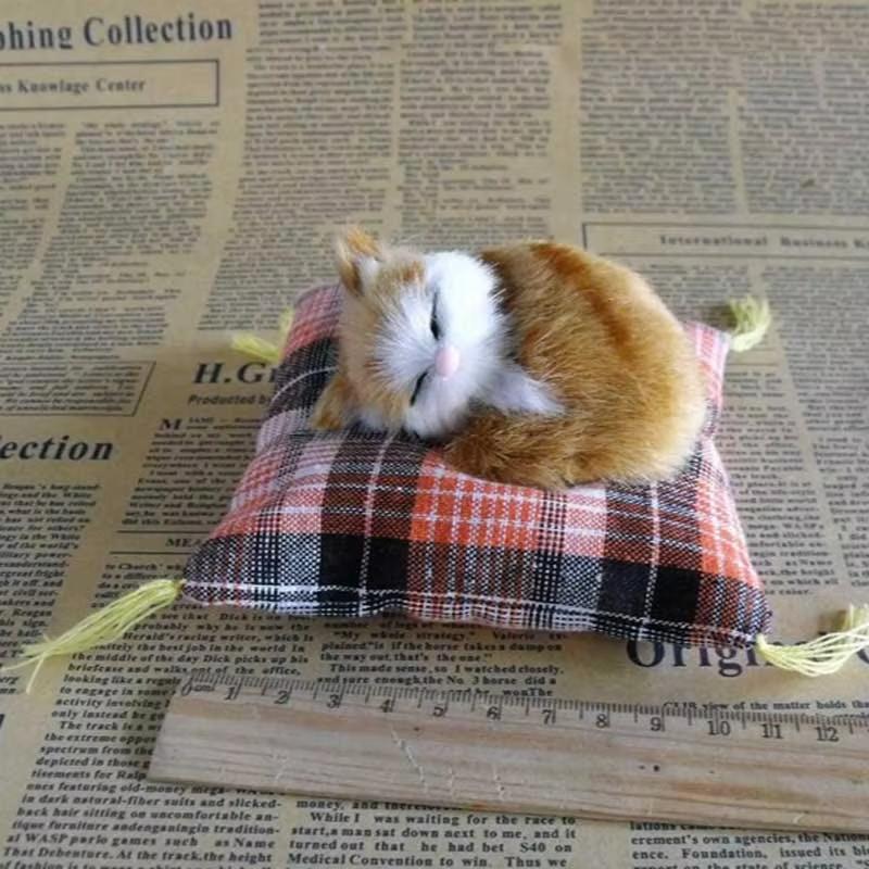 Simulated Animal Cat Cloth Pad Cat Children's Creative Gift Small Ornament Decoration Animal Ornament